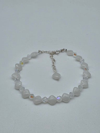 Elegant Armband i Silver med Kristaller