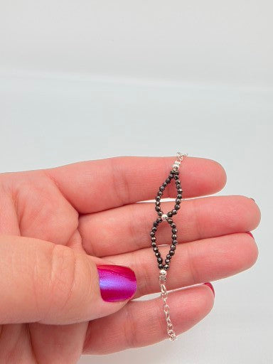 Armband med svarta kristaller och silver 925