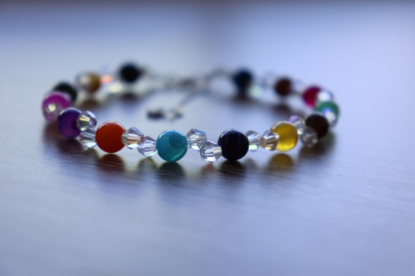 Elegant Armband i Silver med Kristaller