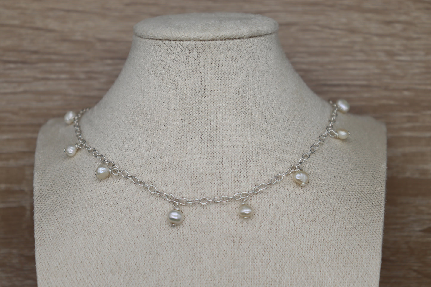 Halsband i Silver med Pärlor – Tidlös Grace ✨💎🤍