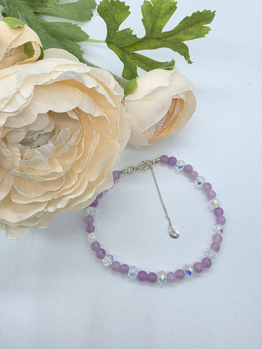 Elegant Armband i Silver med Kristaller