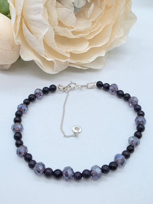 Elegant Armband i Silver med Kristaller