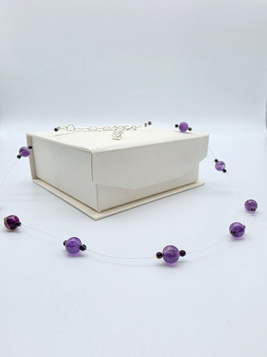 Halsband i silver 925 med ametist