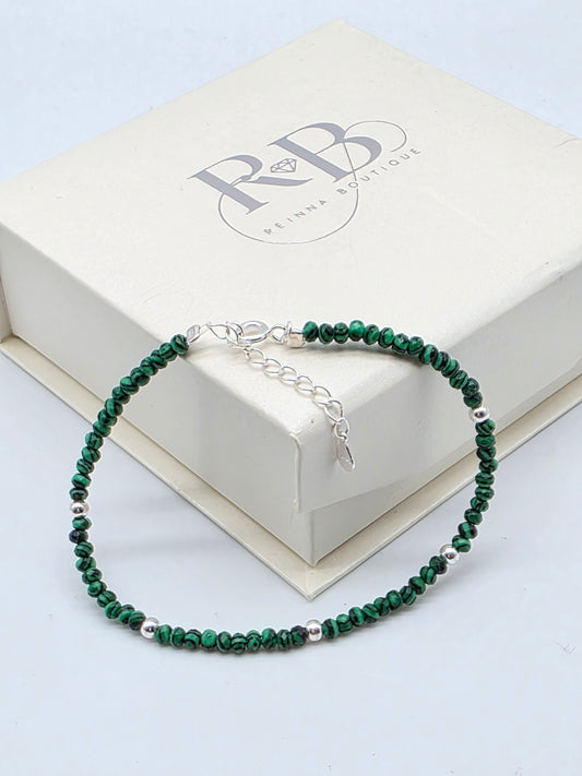 Armband i silver 925 med naturliga stenar
