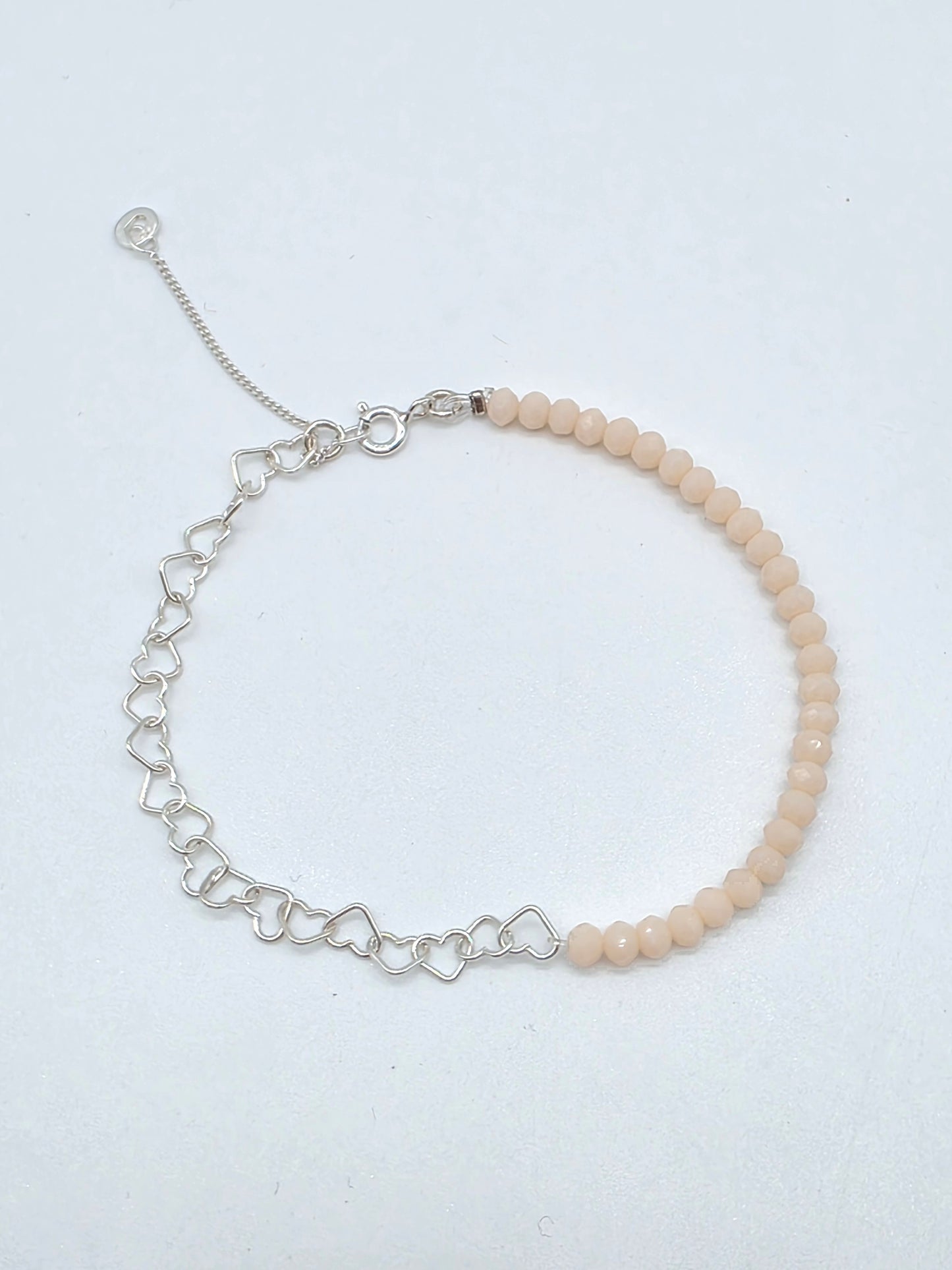 Armband i silver 925 med ljusrosa kristaller