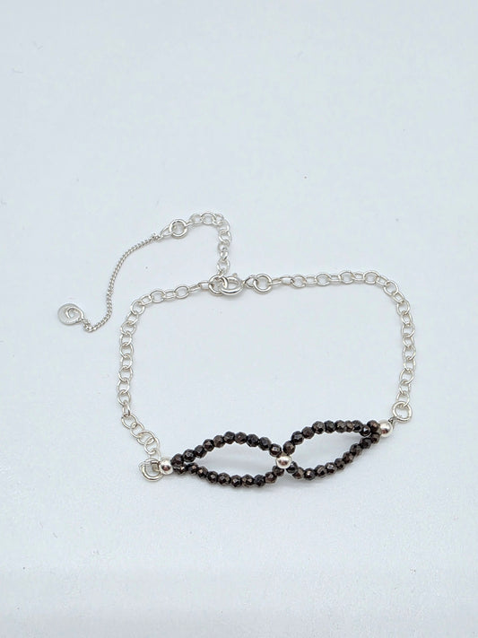 Armband med svarta kristaller och silver 925