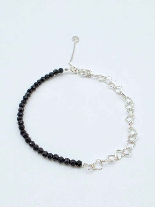 Armband i silver 925 med svarta kristaller