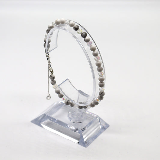Elegant Armband i Silver med Kristaller