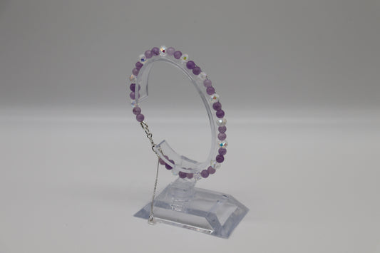 Elegant Armband i Silver med Kristaller