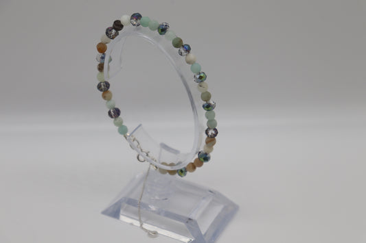Elegant Armband i Silver med Kristaller