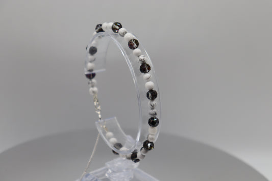 Elegant Armband i Silver med Kristaller
