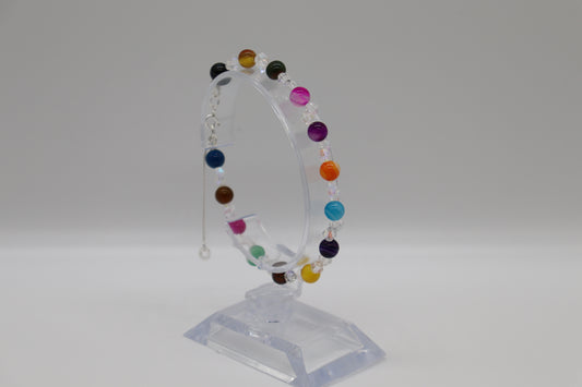Elegant Armband i Silver med Kristaller